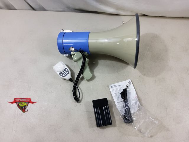 Lot 7-130521 - Retail value $64! MGrolx 50 Watt Professional Bluetooth Megaphone Bullhorn Speaker with Rechargeable...