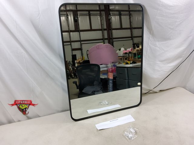 Lot 7-132900 - 24" x 32" Black Framed Mirror.