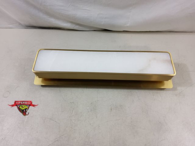 Lot 7-130150 - Mingfitnow modern led acrylic / metal light. Imitation brass color. 20"L.