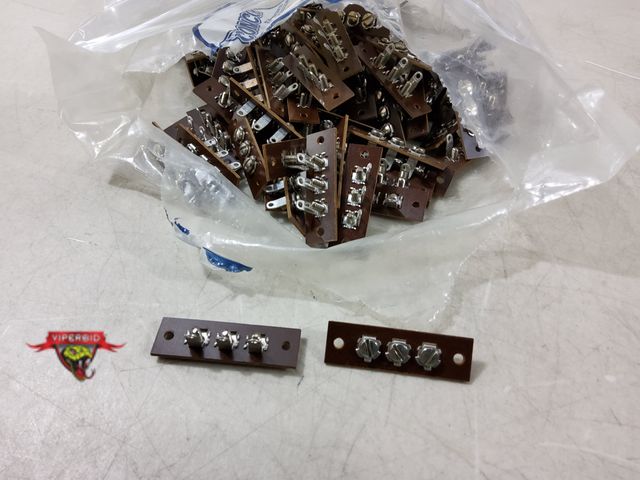 Lot 7-132459 - New! (96) 3-Position single row terminal strips. #707-5303-47.