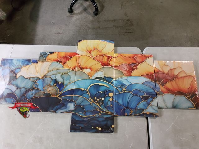 Lot 7-130770 - 5-Piece canvas wall art. (1) is 23-5/8"H X 10"W, (2) Are 15-3/4"H x 10"W and (2) are 11-3/4"H X 10"W...