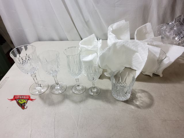 Lot 7-135770 - (24) Leaded glass crystal glasses. Includes (6) Lowball glasses 3-1/8" X 3-1/4"H, (2) Goblet shot gl...