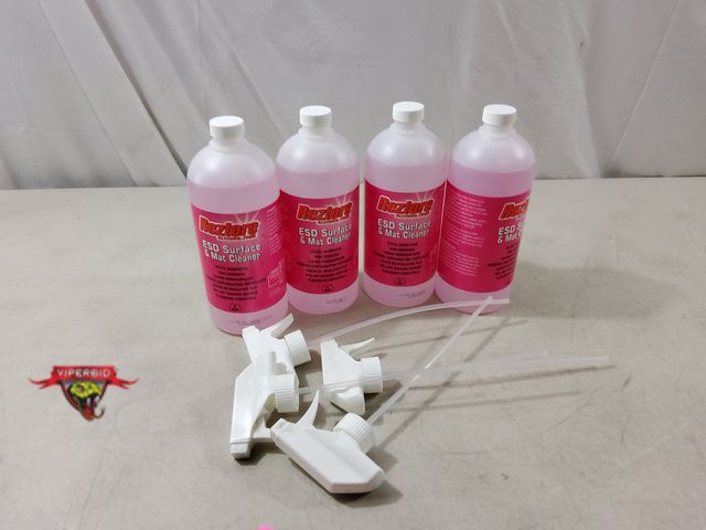 Lot 7-134393 - New! (4) 32 oz. Bottles of Reztore alcohol-free ESD Surface &amp; mat cleaner.