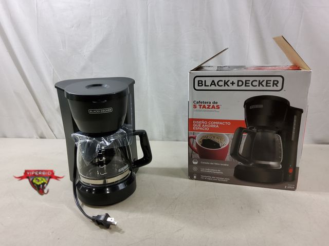 Lot 7-134600 - Black &amp; Decker (5) Cup Compact Coffee Maker. (7"W x 8"D x 10"T) Tested to power on