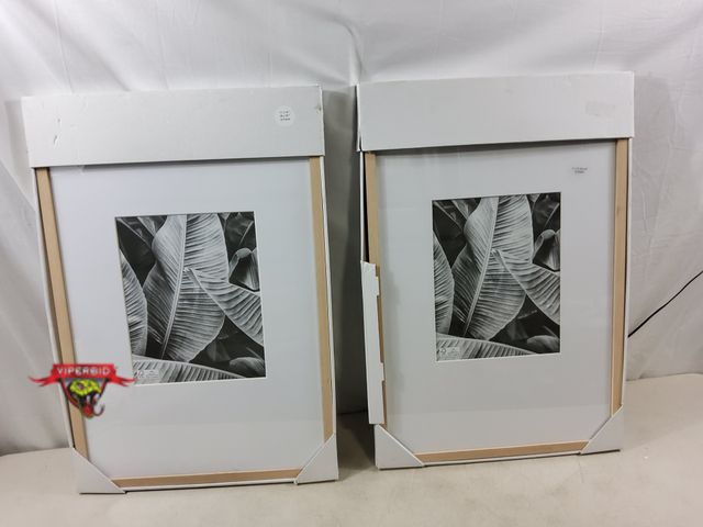 Lot 7-132857 - (2) Picture frames.  20" X 30" mat to 11" X 14".