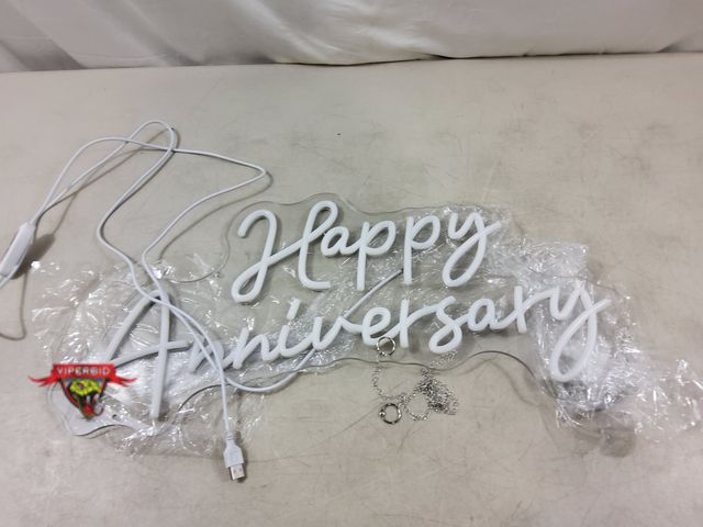 Lot 7-131460 - Happy Anniversary led sign. 23" X 10-1/2"H. Works.