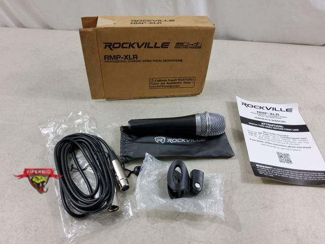 Lot 7-135590 - Rockvillle RMP-XLR professional dynamic wired vocal microphone.