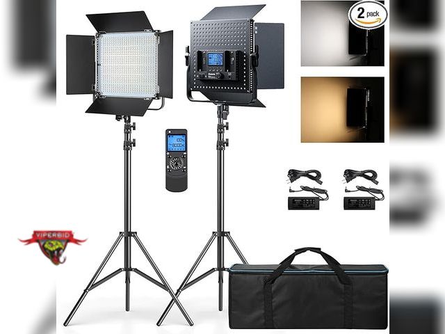 Lot 7-130298 - Retail value $239! (2) Dazzne D80 Photography Lighting LED Video Lights with Remote, 45W 3000K-8000K...