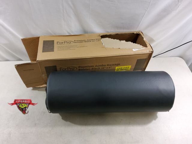 Lot 7-133752 - ForPro jumbo massage bolster. Black. 26" X 9".