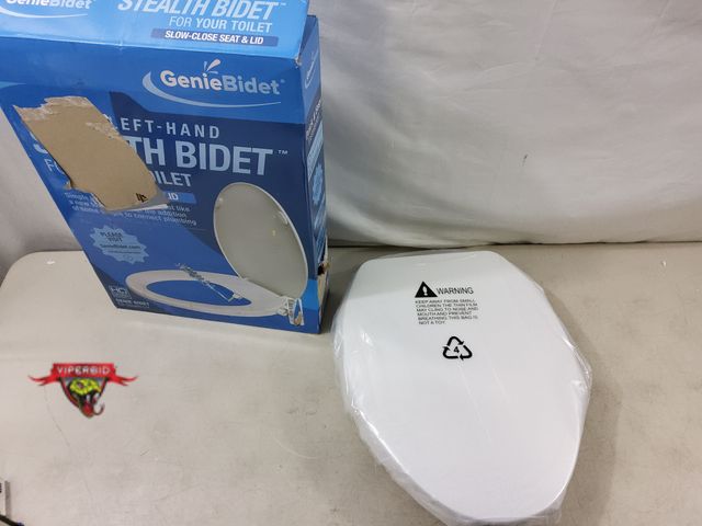 Lot 7-130617 - GenieBidet modern left hand stealth bidet. Slow close lid &amp; seat.