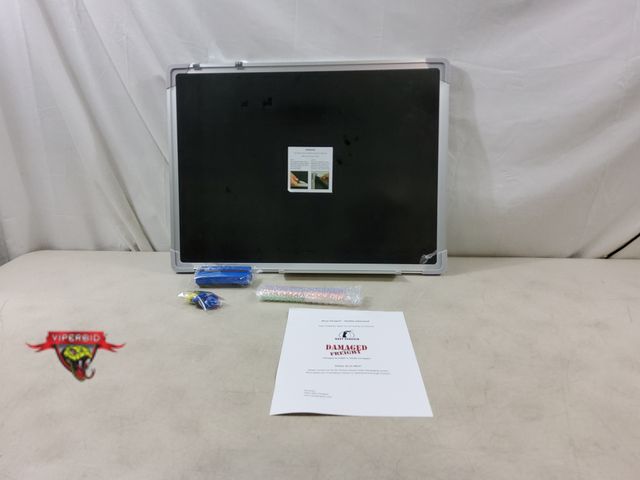 Lot 7-133286 - Navy Penguin 24" X 18" Magnetic chalkboard with chalk, eraser and magnets,