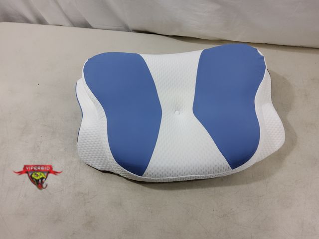 Lot 7-131222 - New! Blue &amp; White cervical ergonomic pillow.