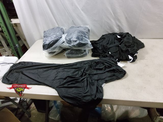 Lot 7-132966 - New! Lot of 50 - Black polyester type chair covers.