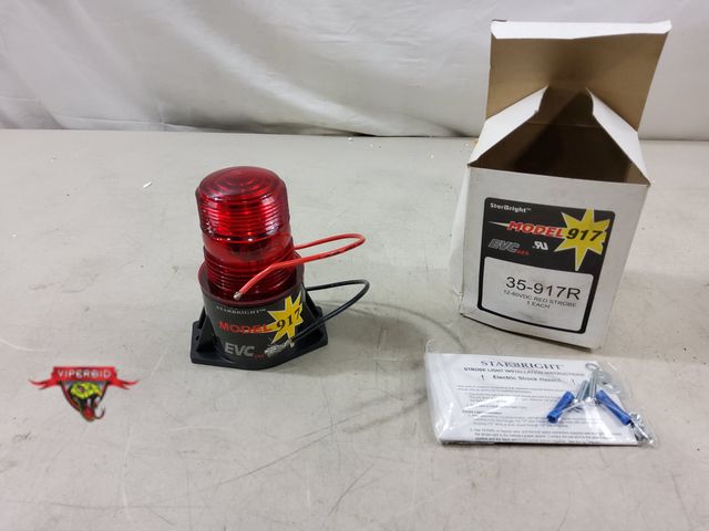 Lot 7-130598 - StarBright 12-80VDC Red Strobe. Model 917.