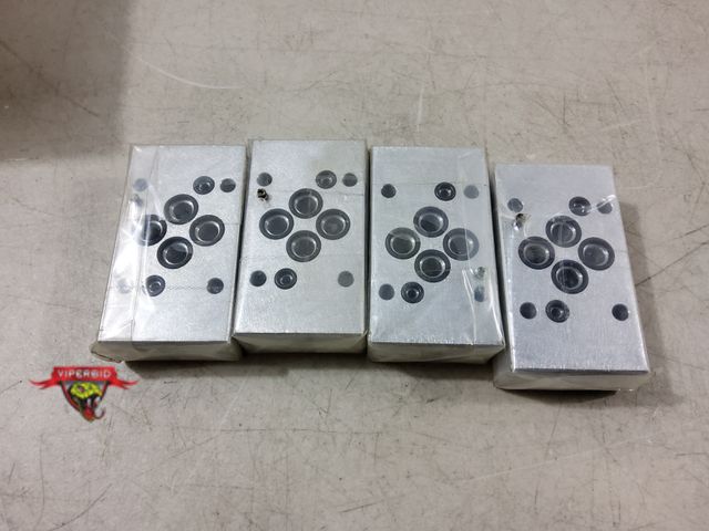 Lot 7-133139 - New! (4) Mason Dynamics manifold blocks. 3-1/8" X 1-3/4" X 1". #MAS1433.