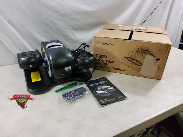 Lot 7-133099 - Merach under-desk electric elliptical trainer with remote. Model MR-E32. Powers on.