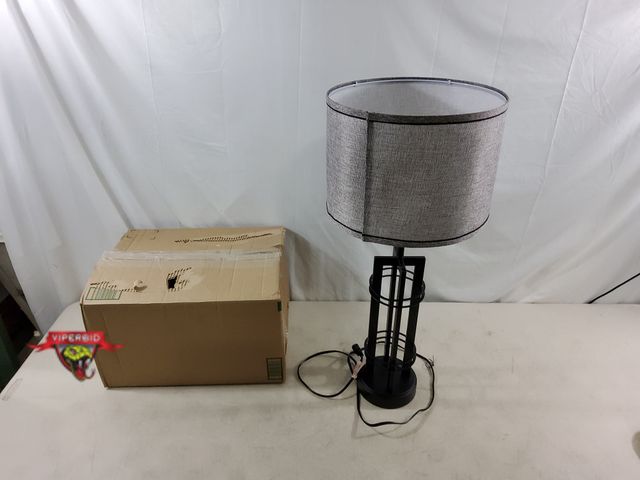 Lot 7-133654 - 27" Table lamp with fabric shade.