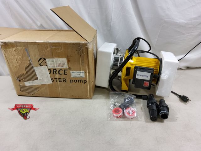 Lot 7-132893 - TDRSUPER 1 hp electric shallow well pump. Unable to test. Appears to have been installed.