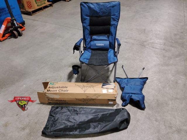 Lot 7-133573 - Anmiro Reclining, foldable chair with attached foot stool. "Foot Stool" can be removed by zipper to ...