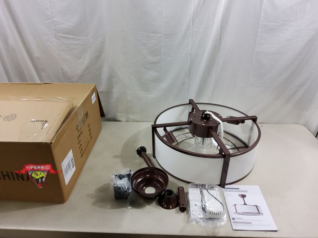 Lot 7-123643 - 20" Dia. Ceiling fan with light and remote.