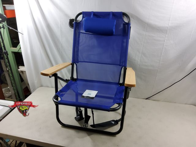 Lot 7-133574 - Retail value $129! Water Buffalo Bondi Backpack Reclining Beach Chair With Cup Holder.