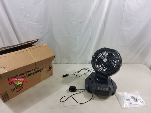 Lot 7-131380 - Electric Outdoor misting fan. Tested to power on.
