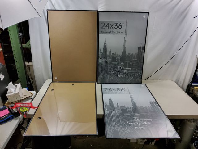 Lot 7-131330 - New! (4) 24" X 36" Poster / Picture / Art frames.