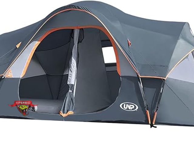 Lot 7-131136 - Looks like new! Unp 2-Room 10-Person family tent. Model UNP-180978. 18 ft. X 9 ft. X 78".