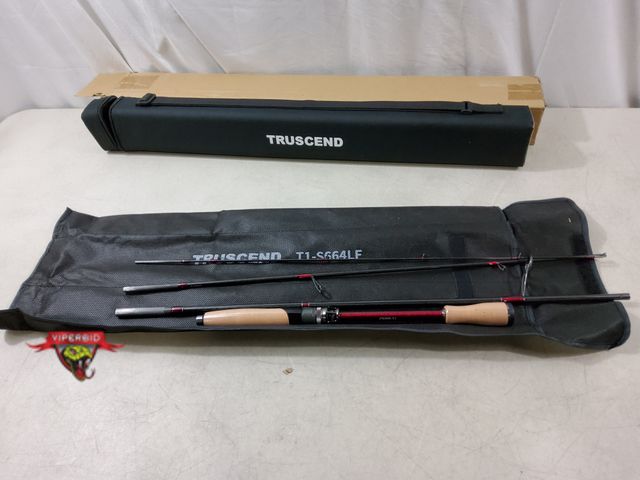 Lot 7-134741 - Truscend 6'6" Fishing Rod (3) Piece with Hard Sided Case. 3-8Lb 1/16oz-3/16oz