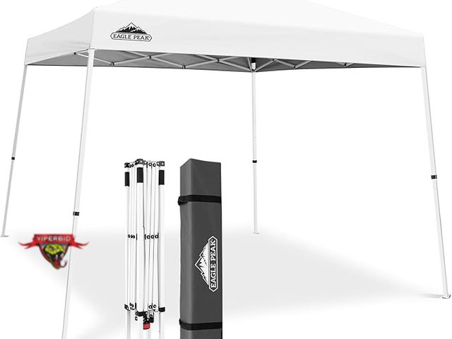 Lot 7-130948 - New! Eagle Peak 10 ft. X 10 ft. Slant leg canopy. White.