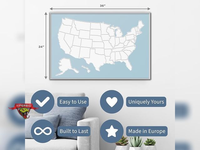 Lot 7-134685 - 1DEA.me Unframed USA Photo Map – 50 States Travel Map. Slot a real photo into each US state you've v...