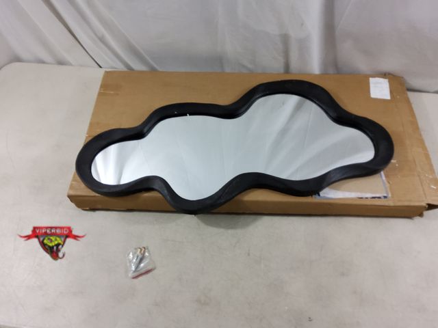 Lot 7-135821 - Decorative Framed wall mirror. Can be mounted horizontally or vertically. 29-3/4" X 14".