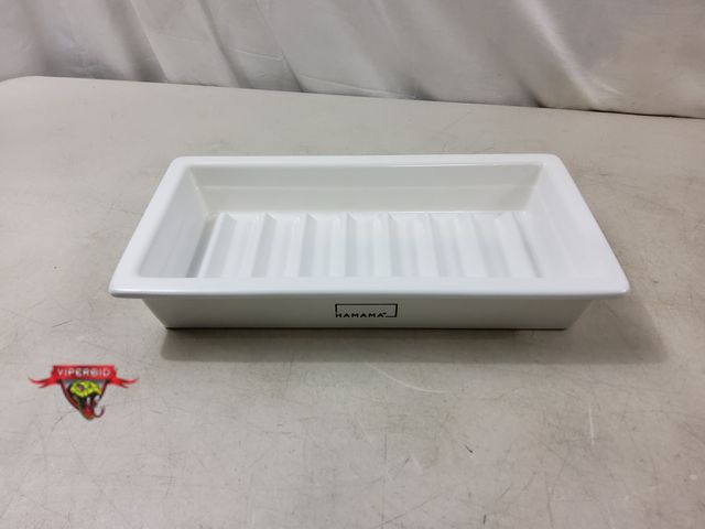 Lot 7-131614 - New! Hamama ceramic grow tray for cultivation. 12-1/4" X 6-1/2" X 2-1/8".