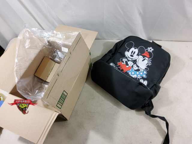 Lot 7-133662 - Fast Forward Mickey and Minnie Mouse Backpack. (12"W x 17"T x 6"D)