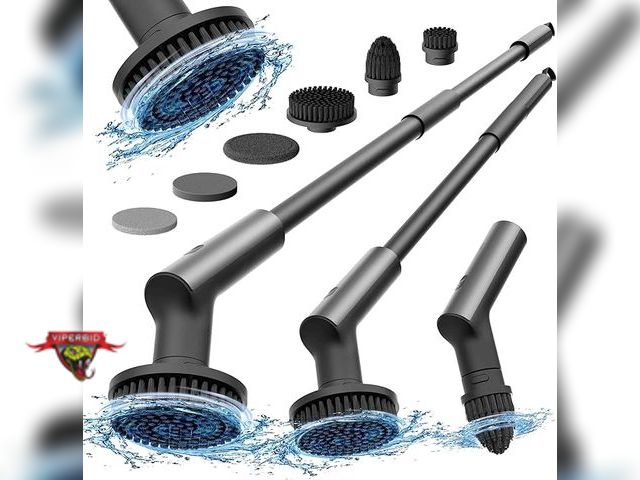 Lot 7-130238 - Hoto electric cordless spin scrubber with usb cable. Powers on - spins.