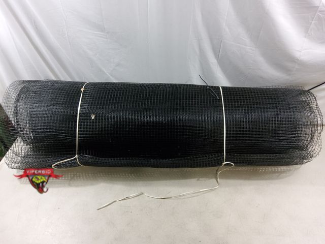 Lot 7-134500 - WireWonders black wire mesh fence. 1/2" X 48" X Approximately 100 ft.