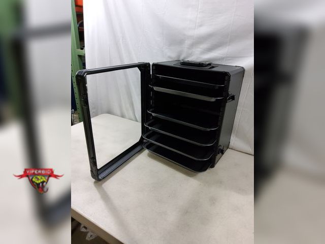 Lot 7-130299 - Retail value $104! BooVibe Miniature Storage Case with 6 Trays, Aluminum Alloy Frame, Display and Tr...