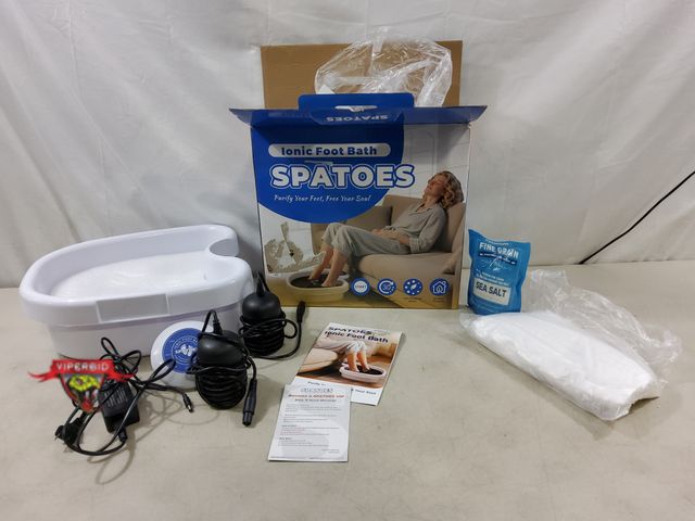 Lot 7-130224 - Spatoes ionic foot bath. Tested to power on.