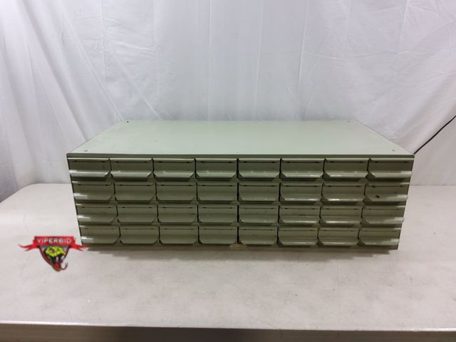Lot 7-133284 - 32 Drawer Equipto Parts Bin Cabinet. 34-1/4" X 17"D X 10-3/4"H.