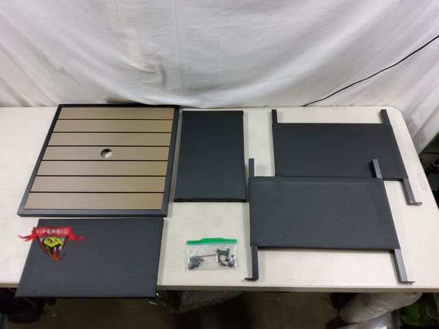 Lot 7-130674 - Outdoor table with umbrella hole. 20-5/8"X 17-3/4"H.