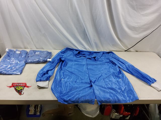 Lot 7-132558 - Retail value $59 each! New! (3) Worklon 3474 Lab Jackets with snaps. Work-Stat ESD-Safe Unisex, Cuff...