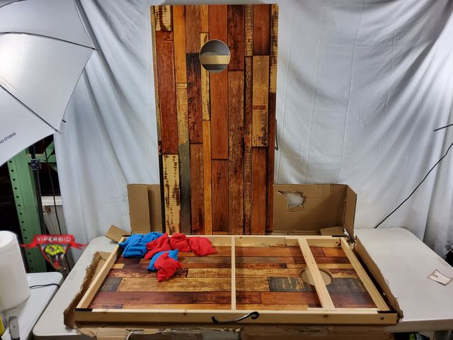 Lot 7-134031 - Cornhole Board Set with (8) Bags. (47-1/4" x 23-5/8") *Damage to Corner of Boards from Shipping.*