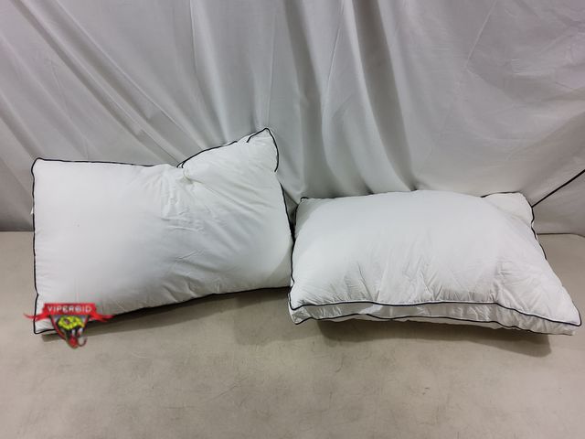 Lot 7-132760 - (2) Downcool  goose down feather queen size bed pillows. 18" X 28" X 2".