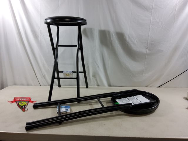 Lot 7-135781 - New! Set of 2 - Peakform vinyl padded folding stools. 13" X 24.6"H X 12.1"D.