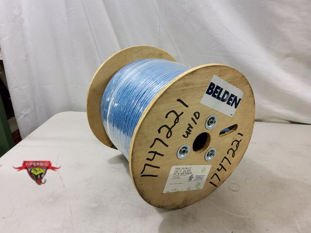 Lot 7-130082 - New! 1000 ft. Spool of  Belden 1583A Cat 5E non plenum cable.