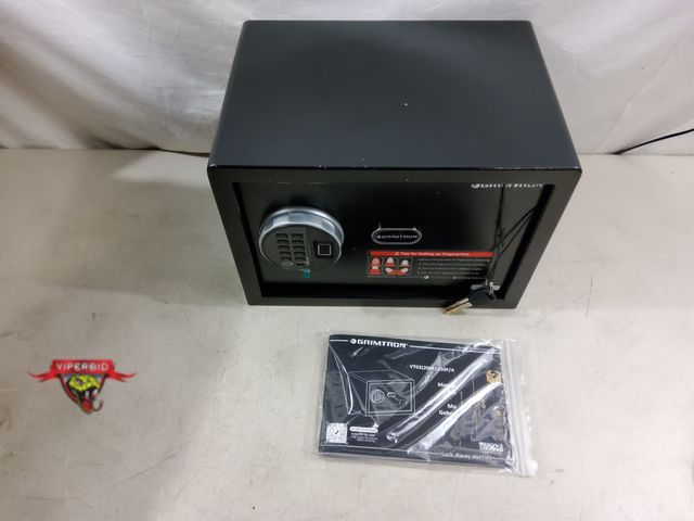 Lot 7-131190 - Retail vlaue $99! Grimtron Smart Biometric Safe with Fingerprint Lock and keys. 9.84"H x 9.84"D x 13...
