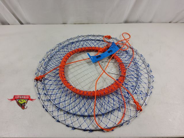 Lot 7-123385 - Wire grid bottom crab ring trap net. 23" Dia.