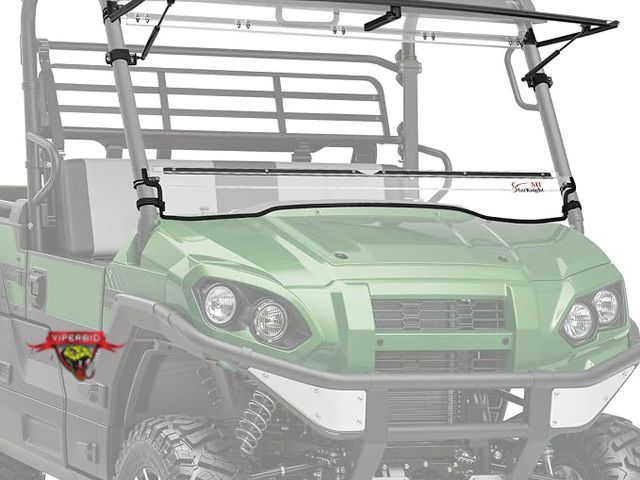 Lot 7-135030 - Retail $369! StarnightMT Clear Flip-Up Windshield for Mule PRO-FXT FX DXT DX.