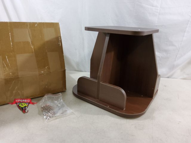 Lot 7-133642 - Qyggfbai Rotating Book Shelf for Desk, Revolving Bookcase with 4 Compartments. 360 deg. rotation. 15...