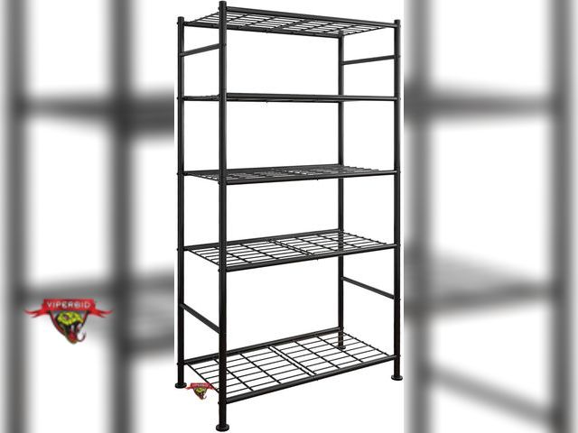 Lot 7-133236 - Sakugi 5-Tier Wire Shelving Unit. 33.0" W x 12.6" D x 72.0" H.